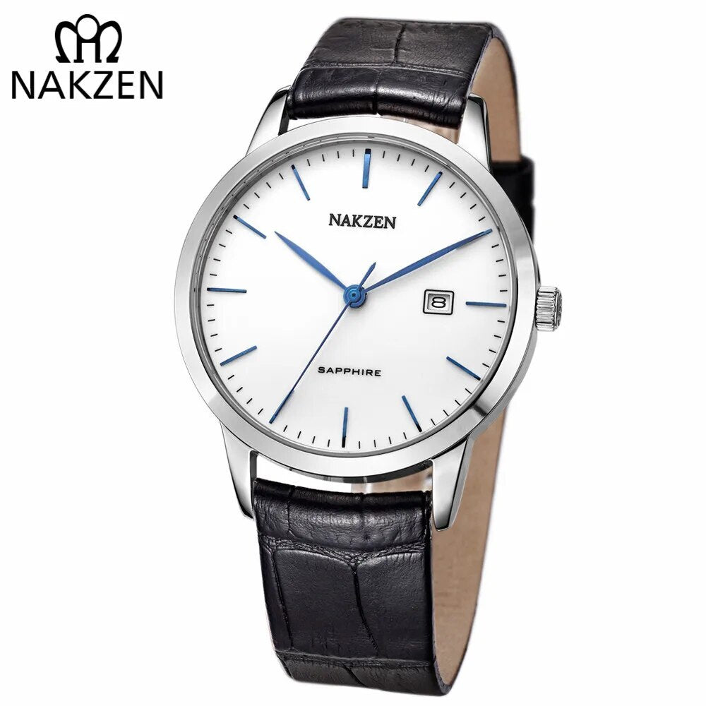 NAKZEN Top Brand Mens Quartz watch Waterproof Luminous Sapphire Crystal Mirror Classic Watches Male Electronic Wristwatch Clock-0