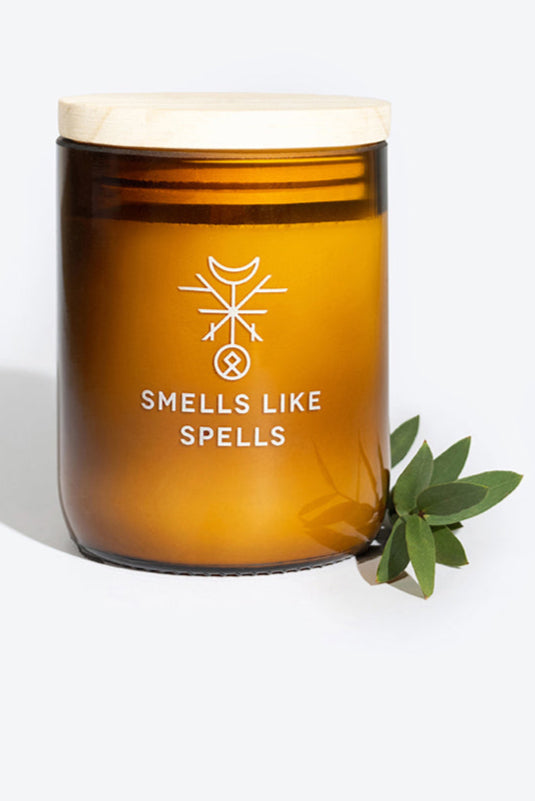 Soy wax scented candle with wooden wick FREYR Smells Like Spells