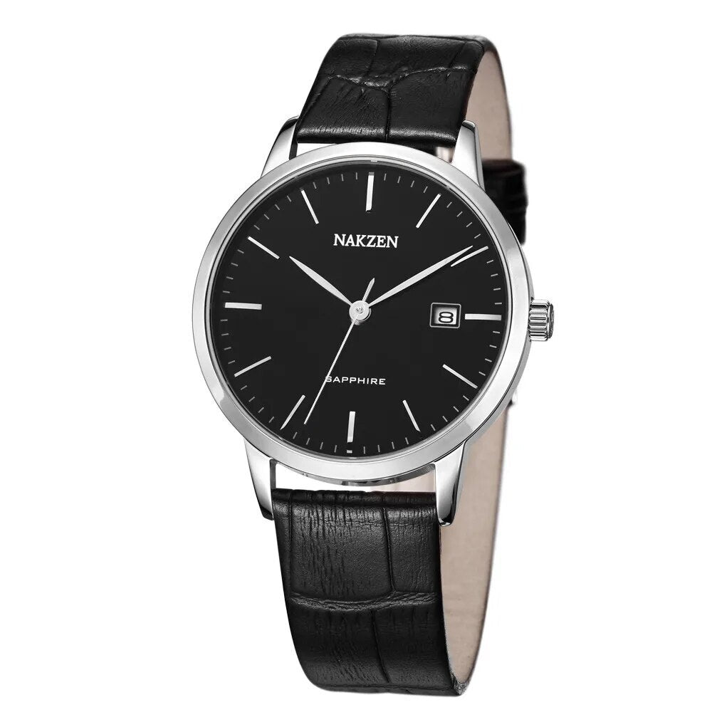 NAKZEN Top Brand Mens Quartz watch Waterproof Luminous Sapphire Crystal Mirror Classic Watches Male Electronic Wristwatch Clock-6