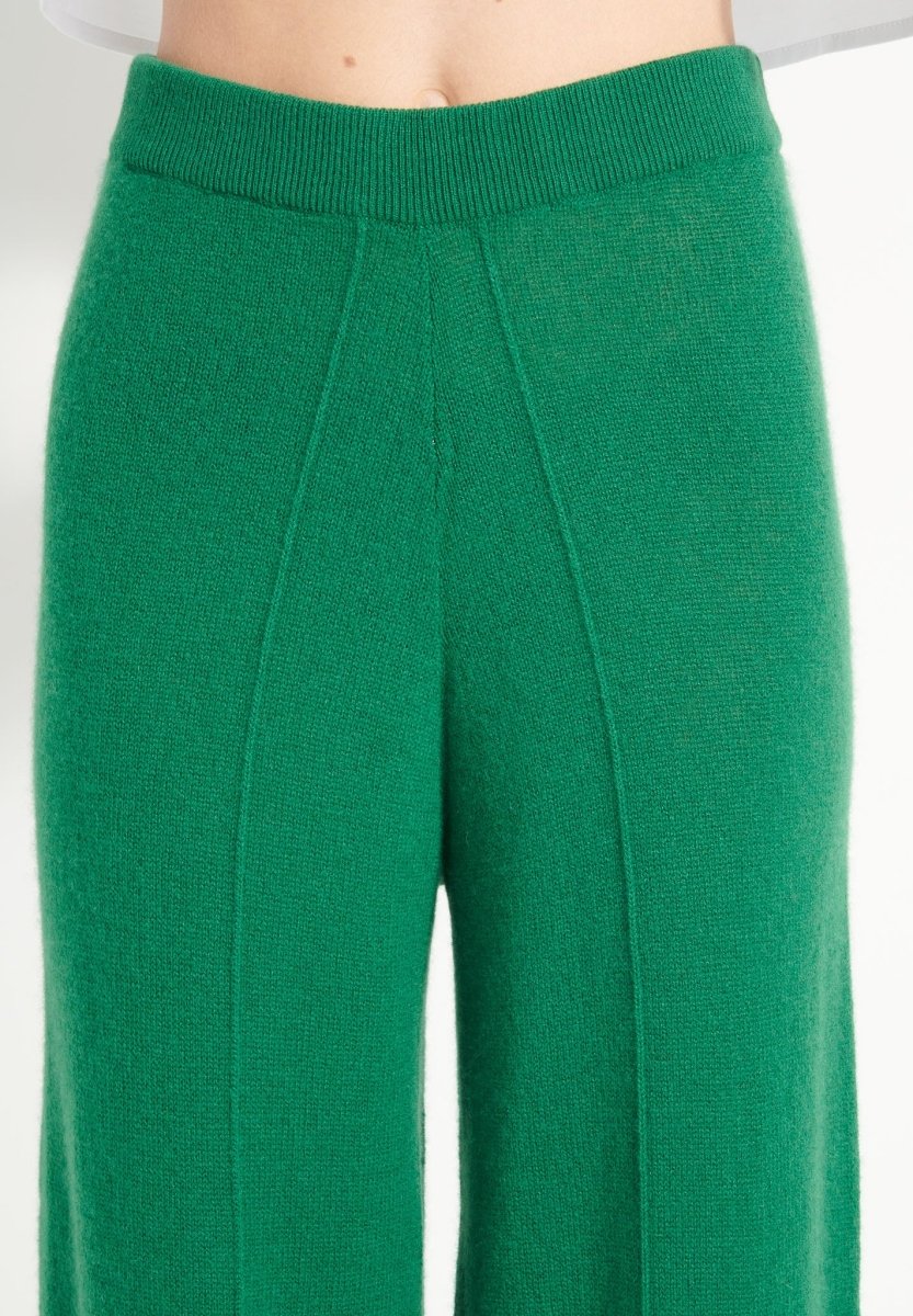 Pantalon cachemire vert émeraude femme - AVA 15-3